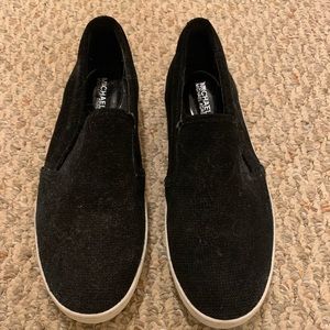 Black Michael Kors Slip ons